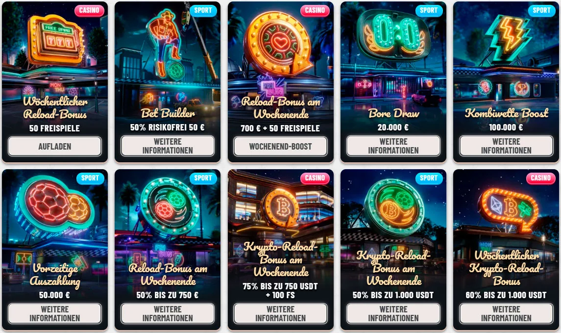 Bonusliste Wyns Casino
